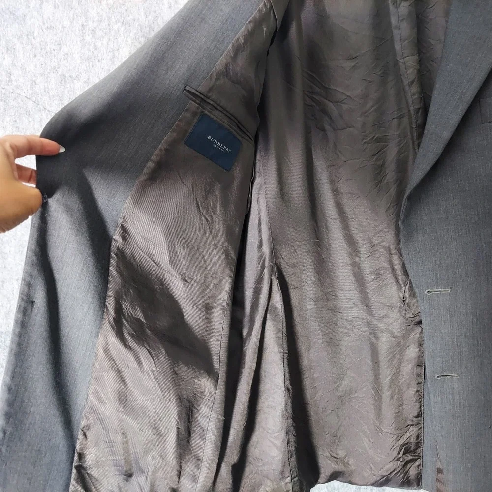 Burberry Men Blazer 42 Long 100% Wool Kingston 42L 3 Button Suit‎ Jacket USA